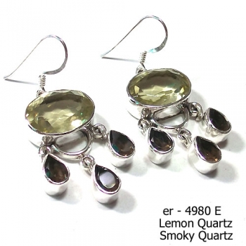 Pretty design natural gemstone drop earrings 